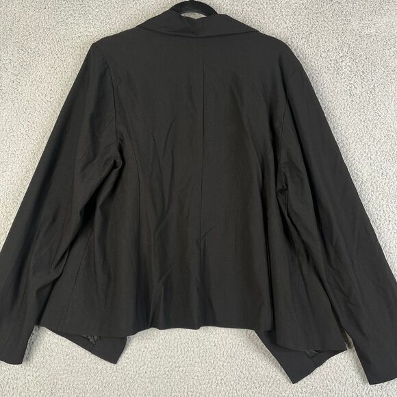 Torrid Blazer Jacket Womens 2 Open Front Cut Away Fit Stretch Black Office - Picture 2 of 13